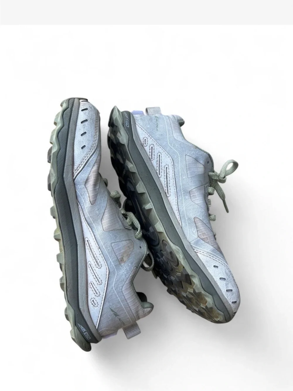 Altra Trail Running Shoes in Light Gray-Green (lone peak)